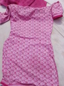 Pink Printed Kurta