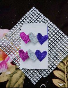 Handmade Colourful Heart Hair Clips