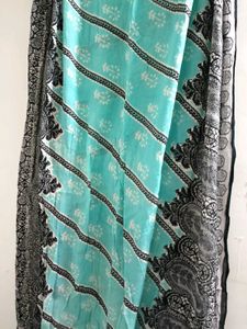 Blue &amp; Black Print Lightweight Dupatta