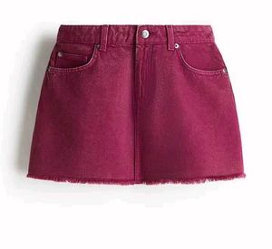 Purple Denim Mini Skirt