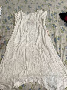 White Colored Asymmetric Kurta