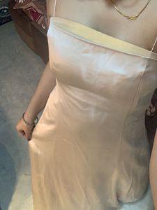 Golden Satin Party Gown🎀🐣💝