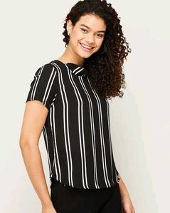 Striped Black &amp; White Top