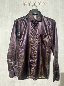 Metalic Effect Purple Shirt
