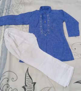 Boy's Blue Ethnic kurta pant set for 1-2 year old