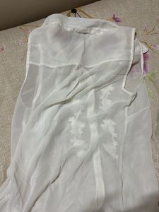 Elegant Korean Style Embroidered White Top