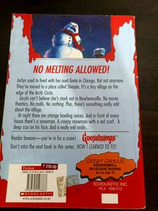 Goosebumps Book- Beware, The Snowman