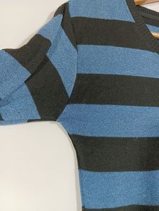 Blue &amp; Black Striped Sweater (Women)
