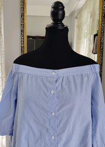 Striped Off-Shoulder Dress