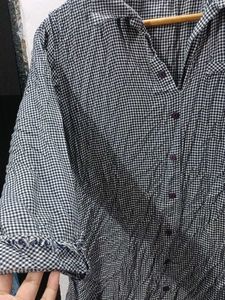 Gingham Button-Down Tunic