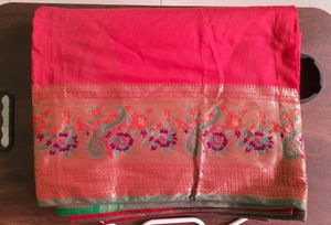 Red Cotton Saree