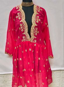 Enthenic Kurta Pink Overcoat Fixed Price