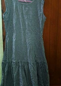 Casual Cotton Chex Full Length Top For Women