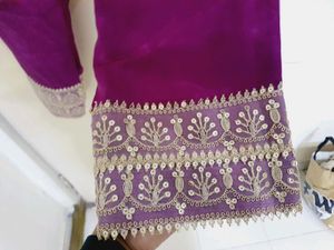 Satin Anarkali Kurta Set