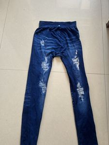 Denim Look Leggings! Size S