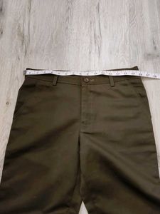 Wide Leg Olive Green Trousers