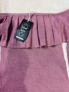 Chic Mauve One-Shoulder Top