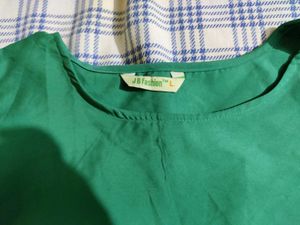 Puff Sleeves Green Top