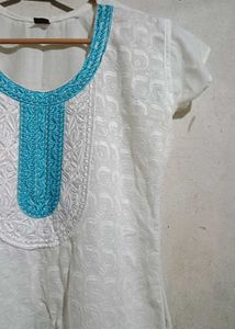 A White Chikankari Kurti