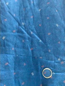 Blue Patterned Long Sleeve Top