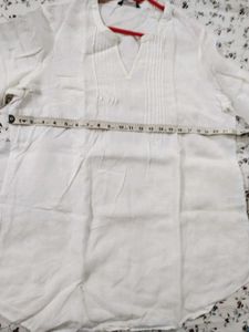 XXL M&amp;S White Linen Tunic