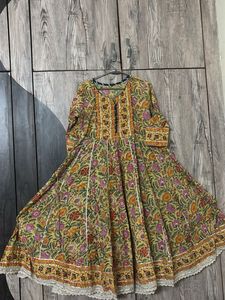 Yellow Anarkali Kurti