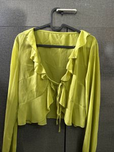 Lime Green Blouse.