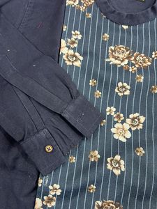 Unique Floral Pinstripe Shirt