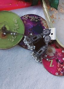 Vintage Silver Jhumka Earrings