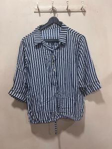 Striped Cinched Blouse