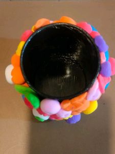 Floral Pencil Or Cosmetics Brush Holder