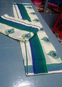 Kerala Set Saree - Peacock Design