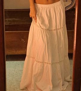 Off White Maxi Skirt