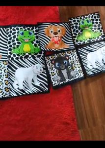 Soft Cotton Flash Cards - Fruits , Animals