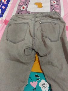 Gray Biker Jeans