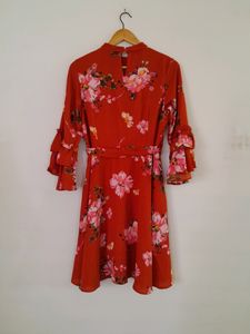 Rust Printed Dress (Women's)