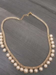 Pearl &amp; Gold Tone Necklace