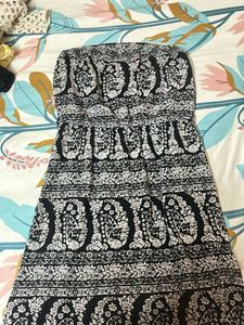 Black & White Strapless Dress