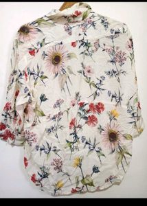 Floral Print Button-Down Shirt