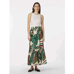Tropical Print Maxi Skirt