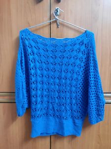 Dark Blue Woollen Top