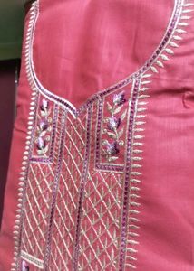 Chanderi Embroidery Salwar Suit