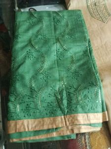 Elegant Beige &amp; Green Salwar Kameez Suit