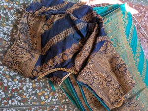 Elegant Striped Sari Blouse