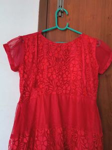 Red anarkali kurta