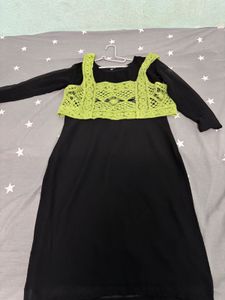 Georgette Kurta With Crochet