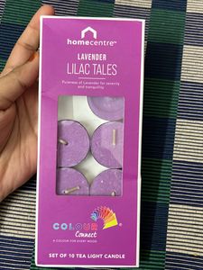 Home Centre Lilac Tea Light Candles | Only 6 Candles Available | Unused 6 Candles | Mild Lavender Fragrance