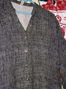 Casual Grey Printed Dress