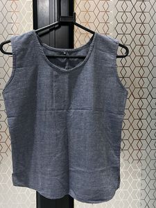 Blue Sleeveless Tank Top