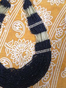 Black Beaded Layered Necklace